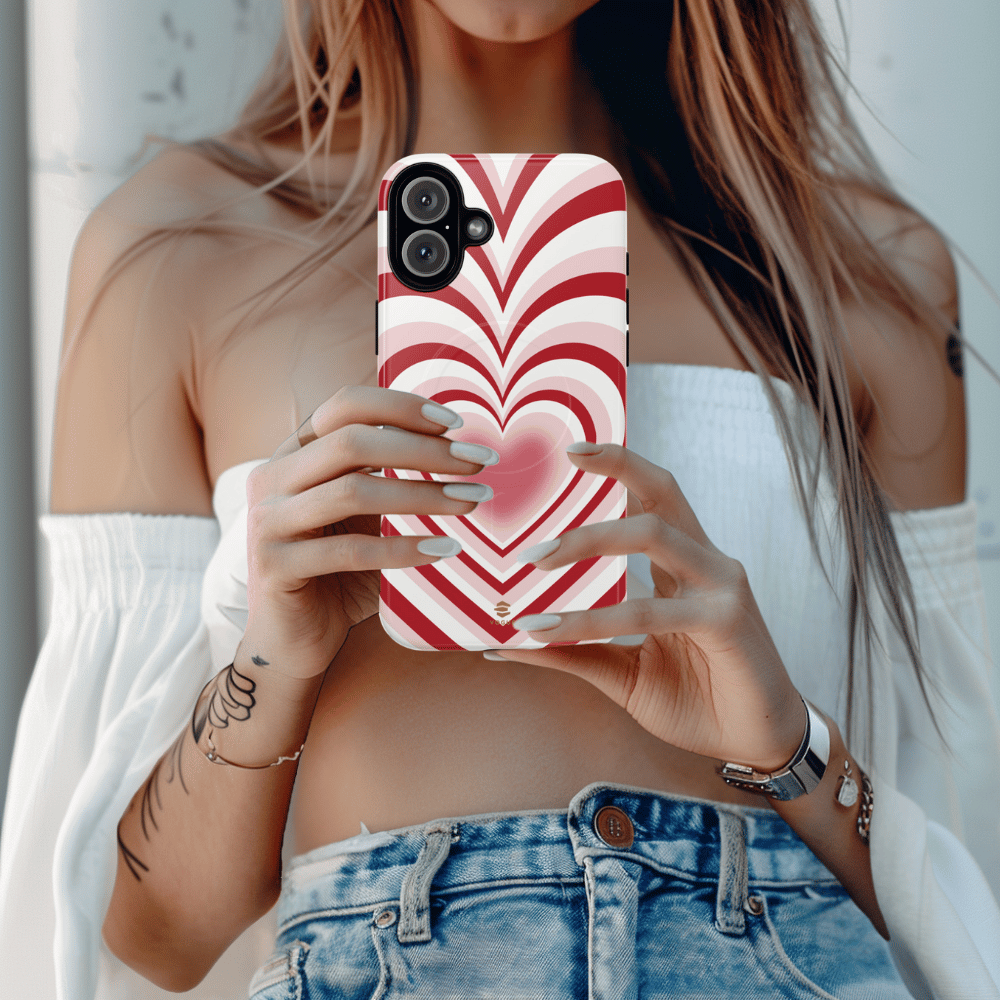 Red Hearts Design - Phone Case MagSafe, Love, Valentine's Day Gift for Her