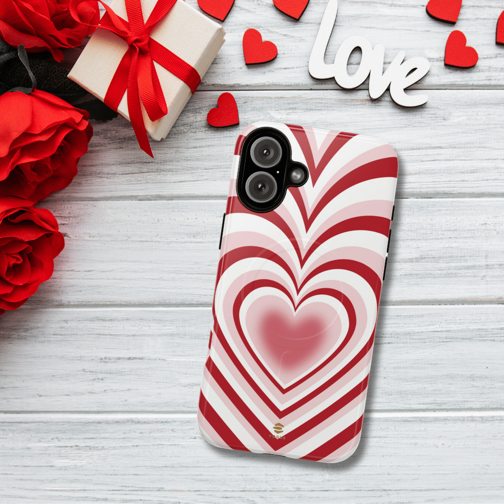Red Hearts Design - Phone Case MagSafe, Love, Valentine's Day Gift for Her