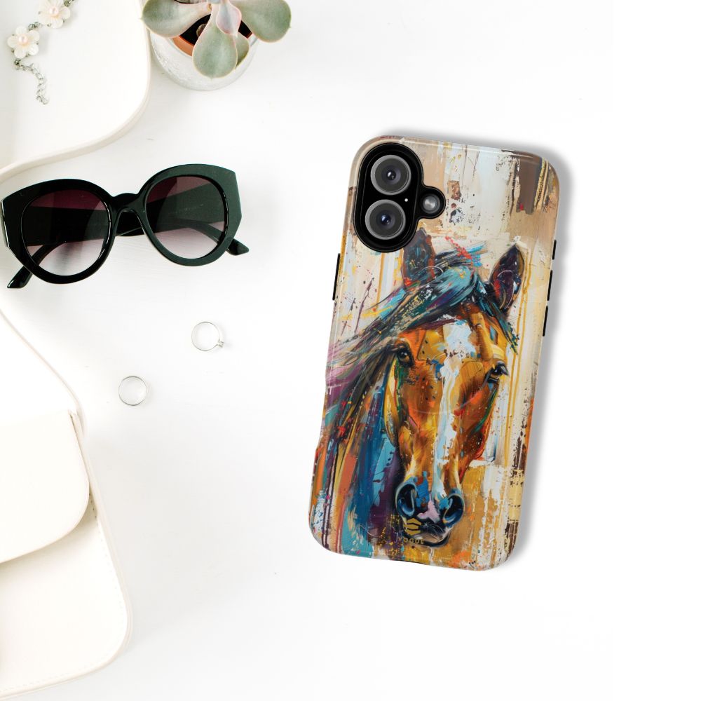 Horse Art iPhone Magsafe Phone Case Brown