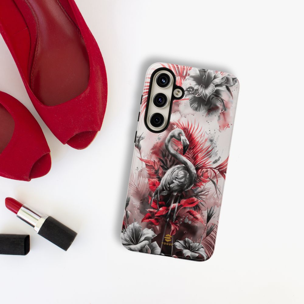 Flamingo Tropical Design Tough Phone Case Samsung
