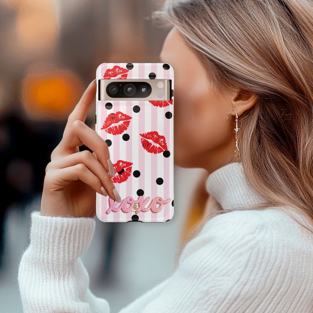 Berry Kiss Phone Case Valentine's day gift for her Google Pixel Tough case