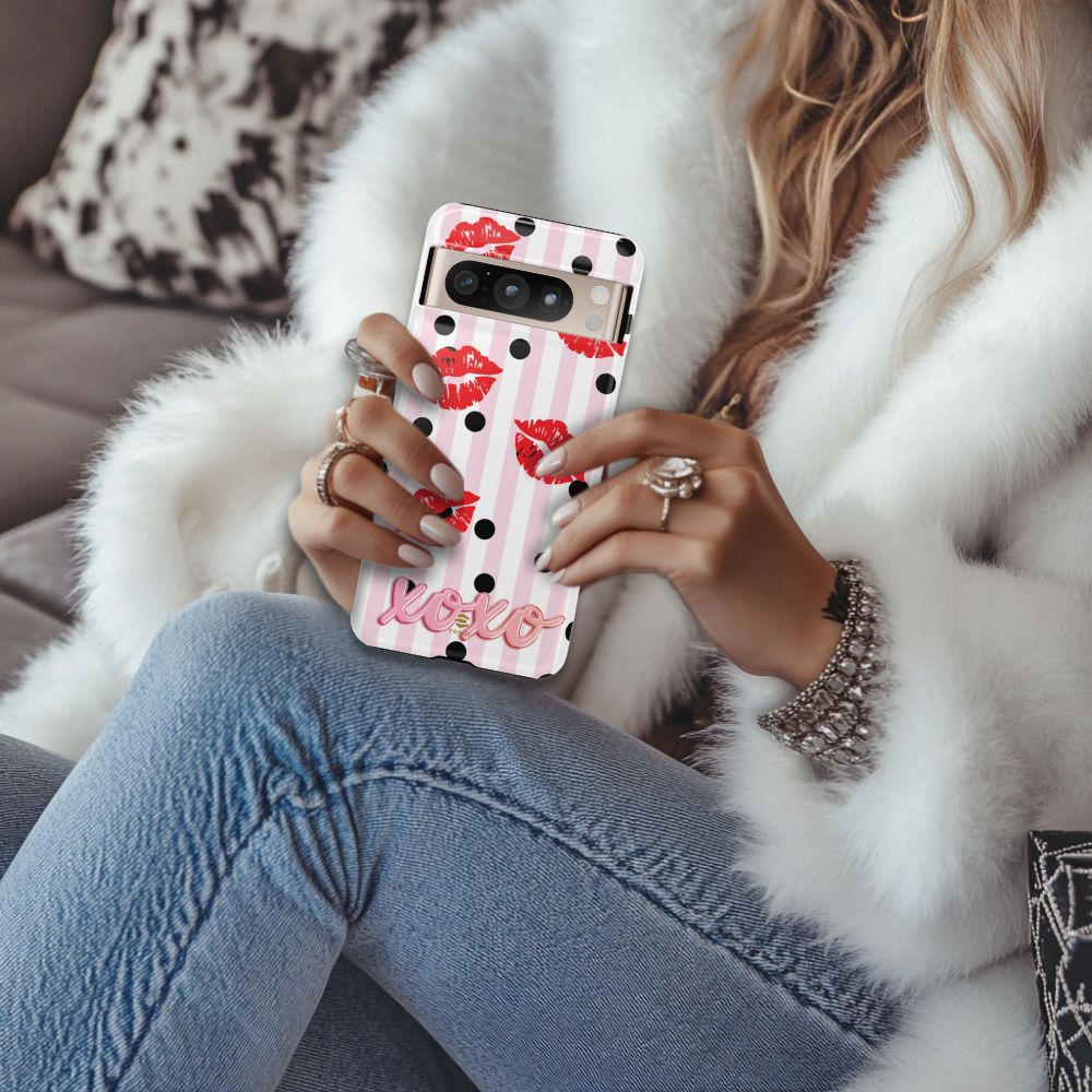 Berry Kiss Phone Case Valentine's day gift for her Google Pixel Tough case