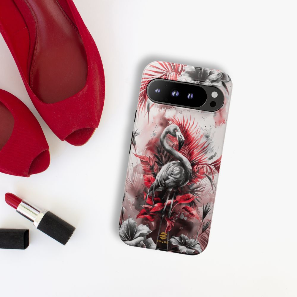 Flamingo Tropical Design Tough Phone Case Pixel