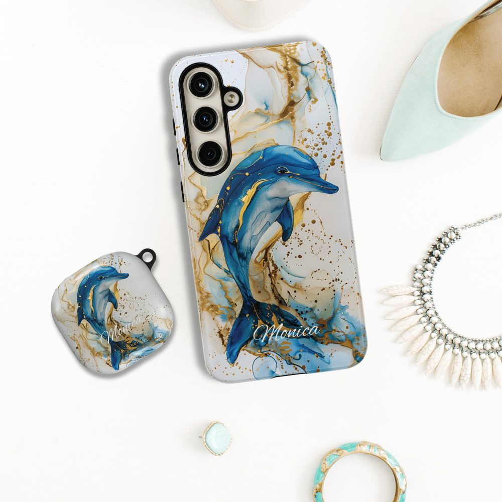 Custom Dolphin Samsung Buds Case