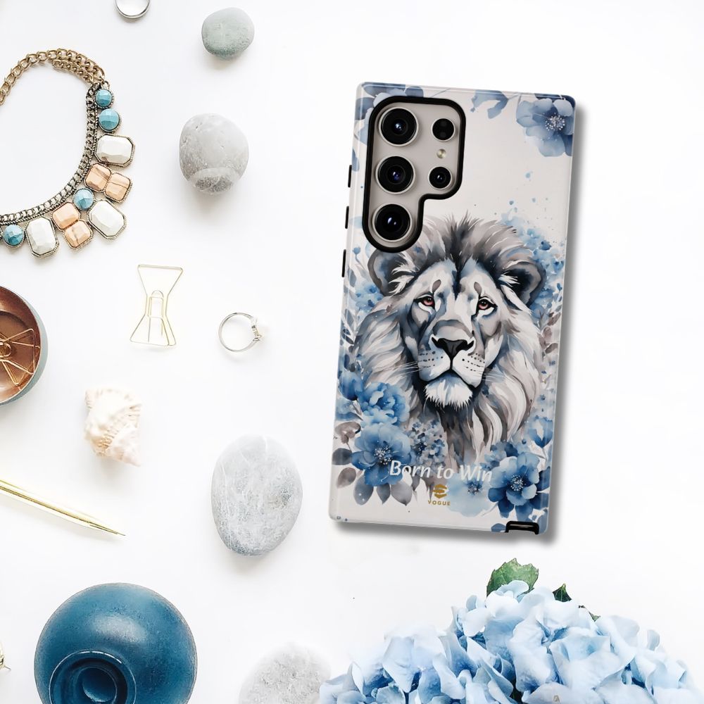 Lion Born to Win Samsung Galaxy Tough Phone Case