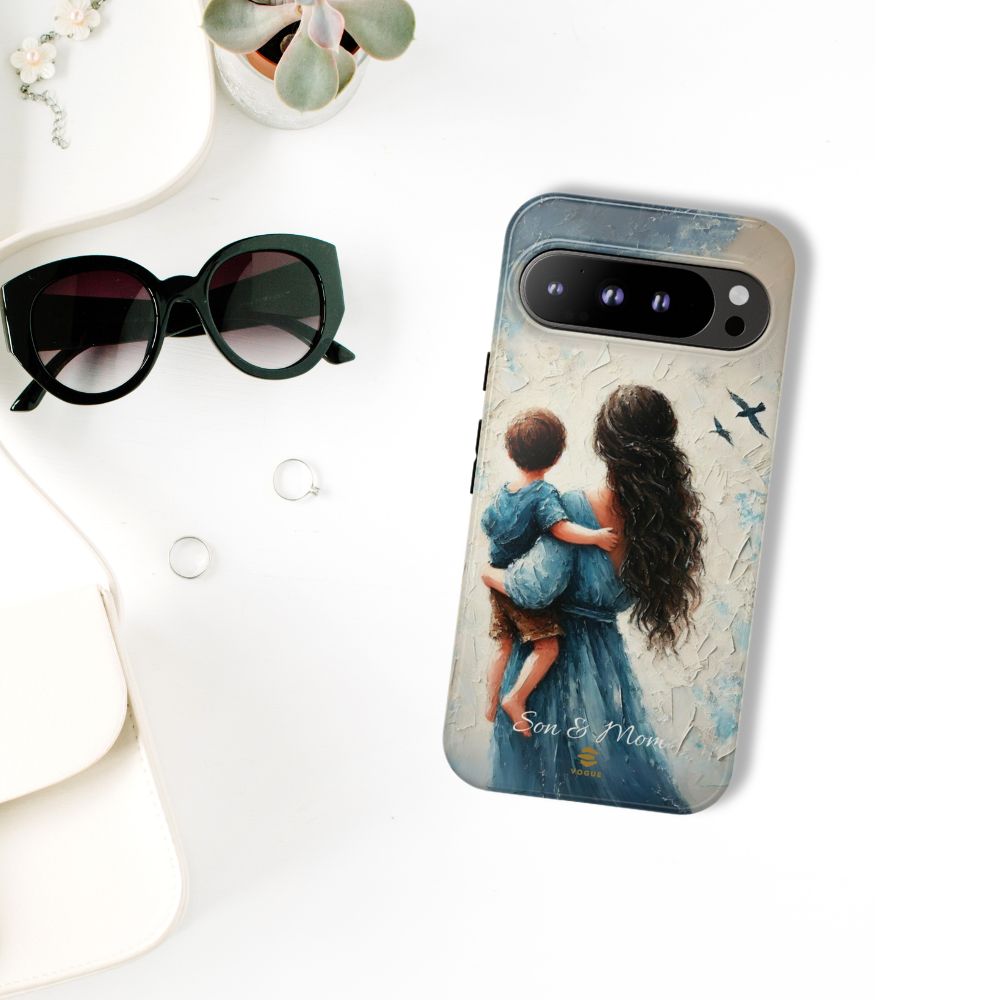 Custom Son & Mom Google Pixel Tough Phone Case
