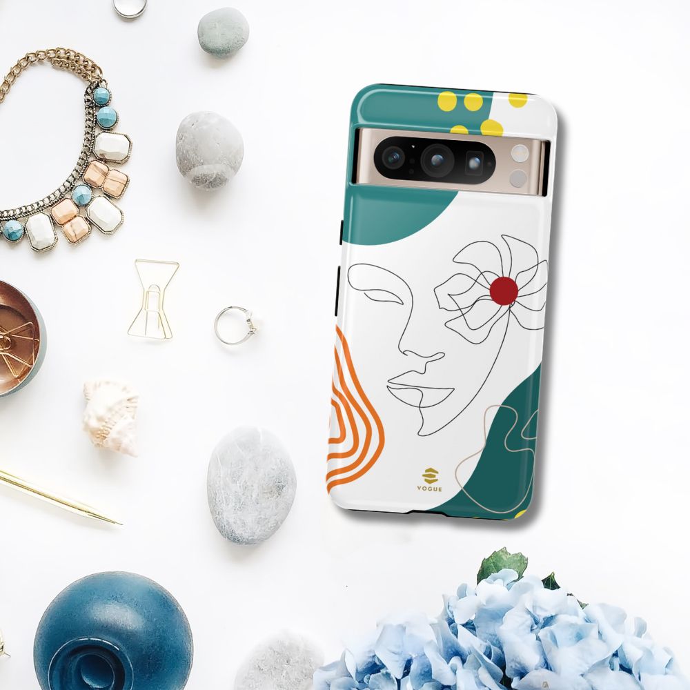Women face Line Art Phone Case Google