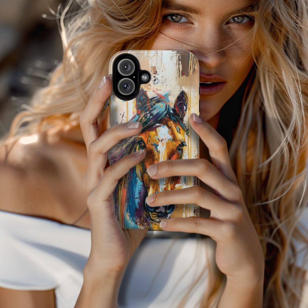 Horse Art iPhone Magsafe Phone Case Brown