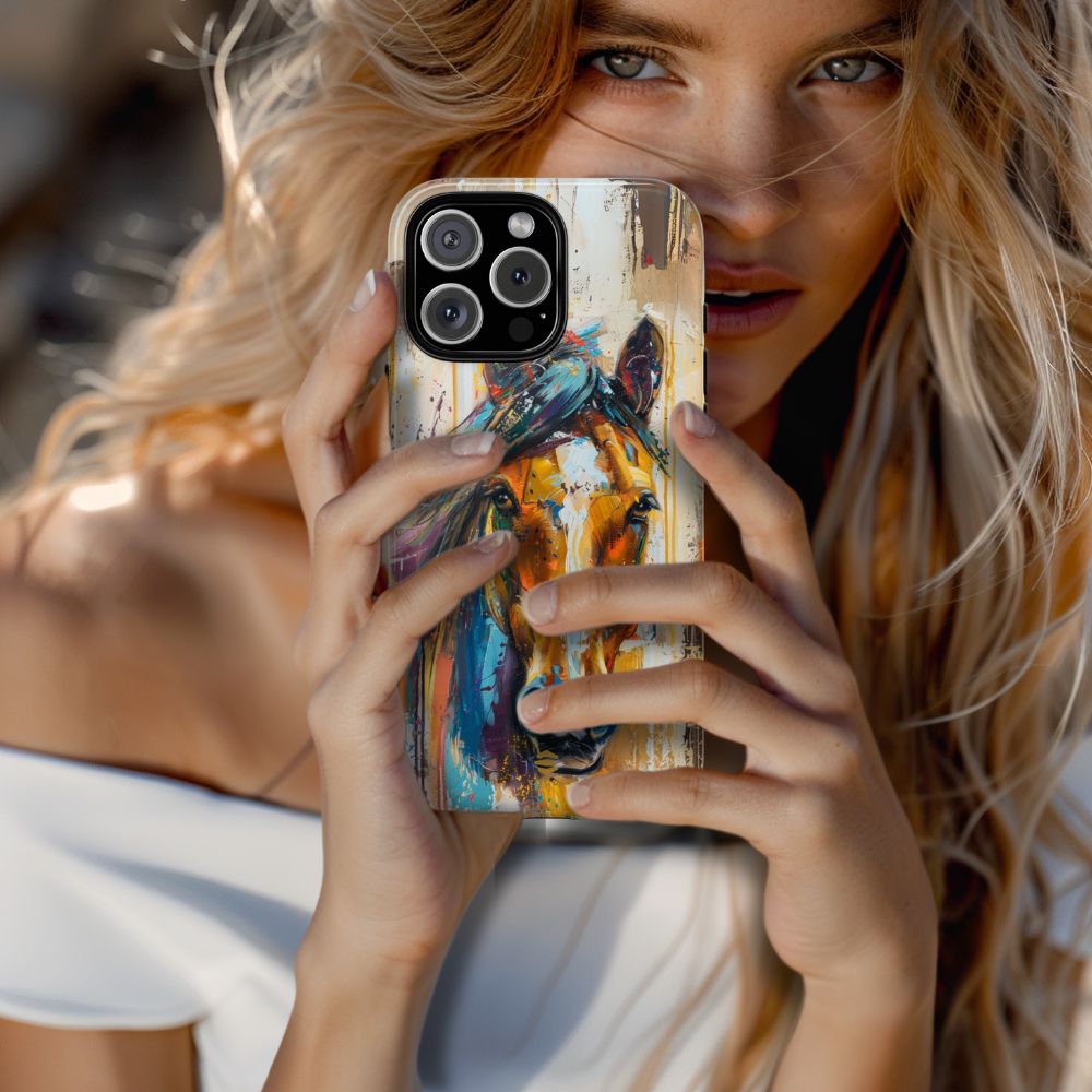 Horse Art iPhone Case - Brown - Though Phone Case