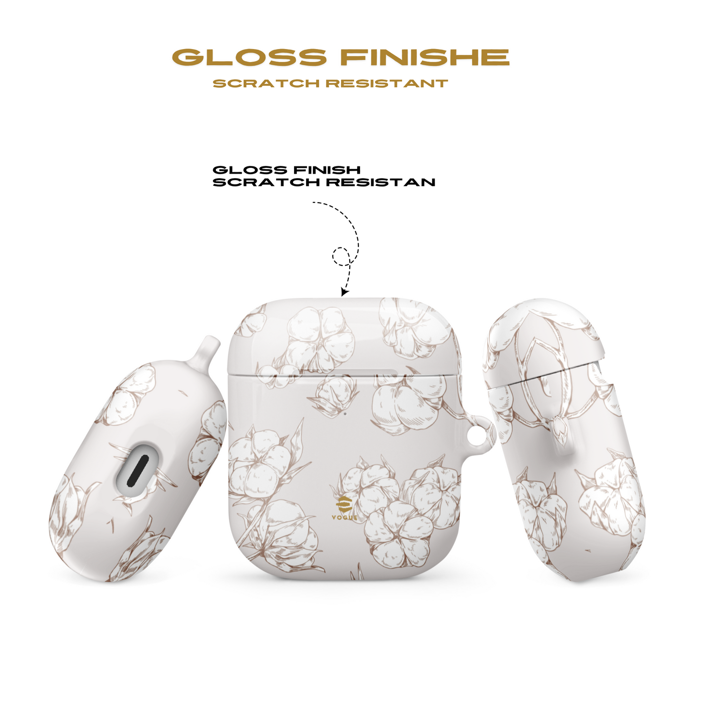 Fundas para AirPods con diseño de campo de algodón