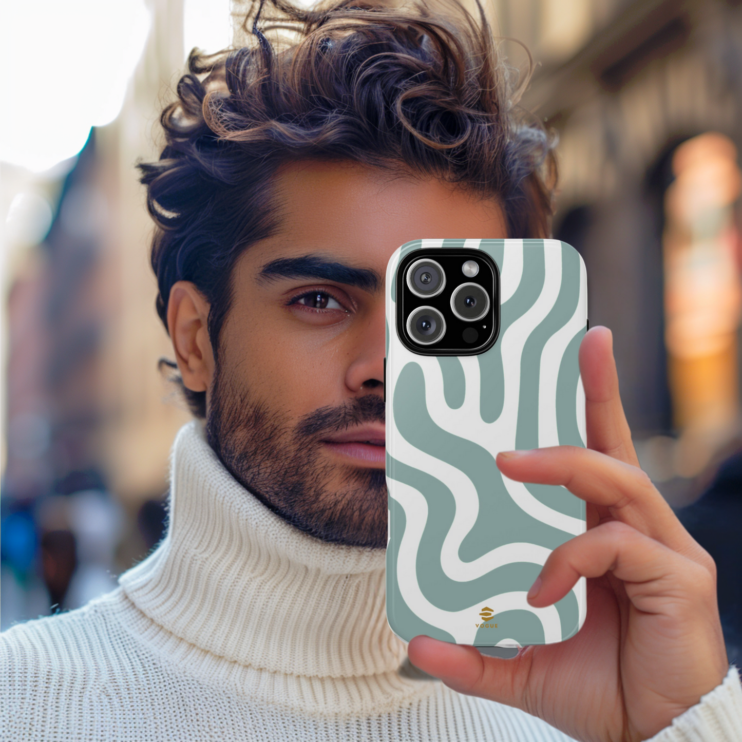 Verrückte abstrakte Linien iPhone-Hülle