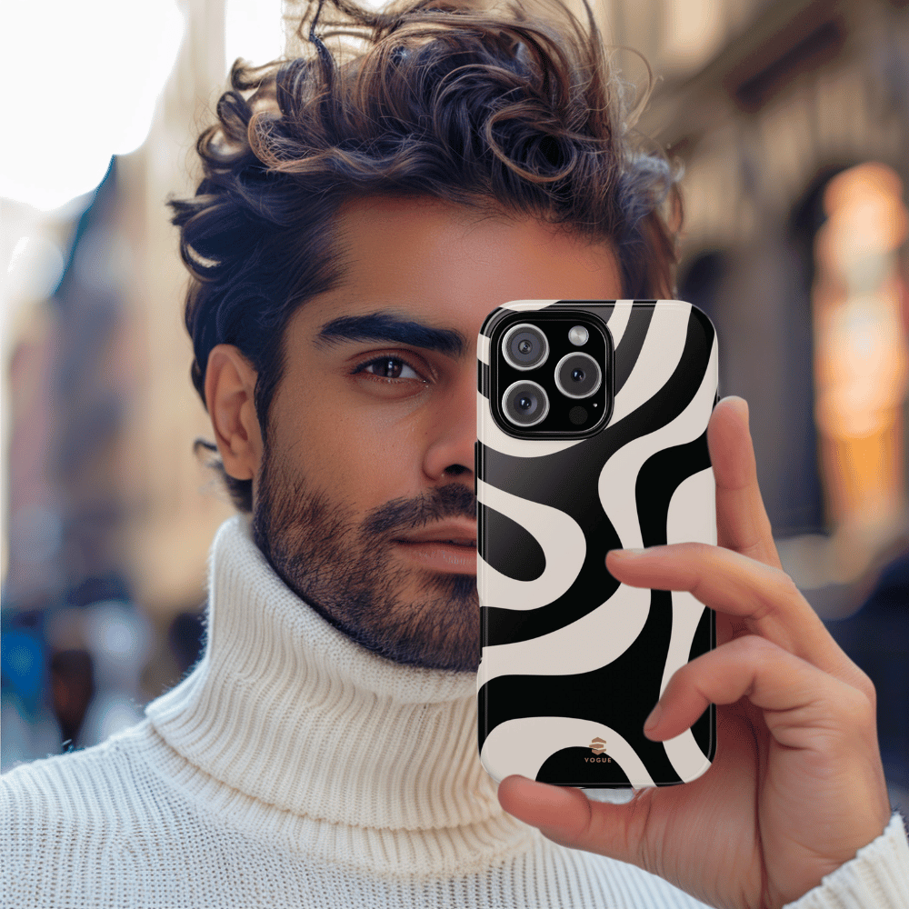 Black Swirl iPhone Tough Case