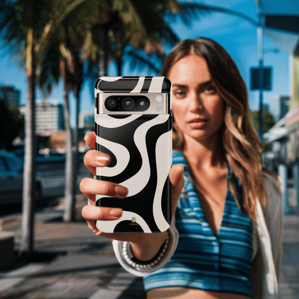 Black Swirl Google Pixel Tough Case