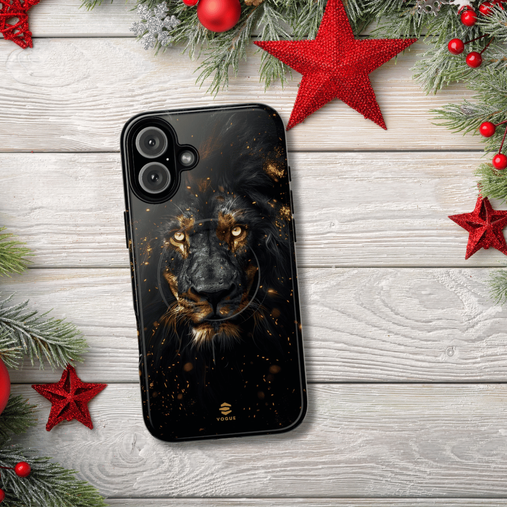 Black Lion Art for MagSafe iPhone Phone Case