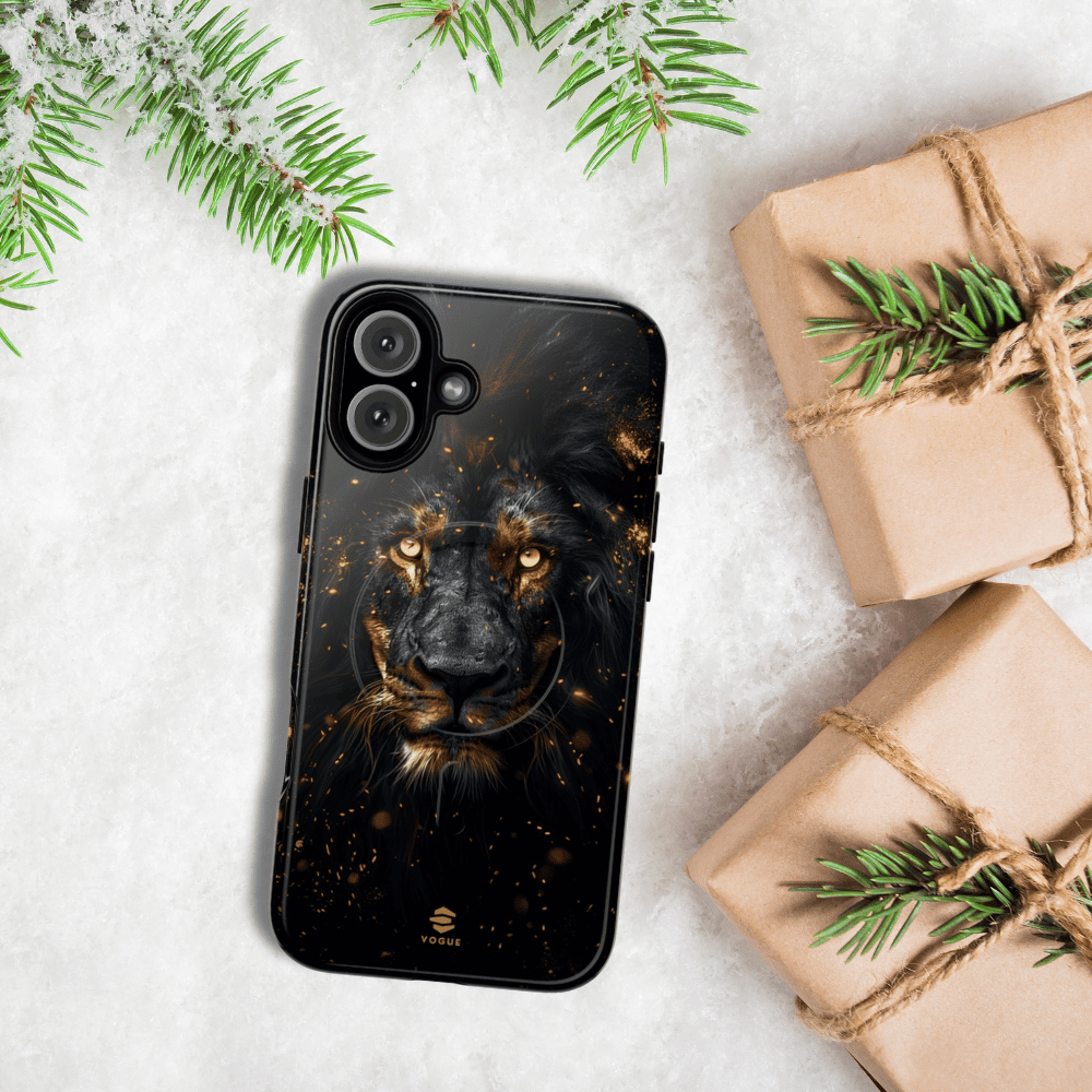 Black Lion Art for MagSafe iPhone Phone Case