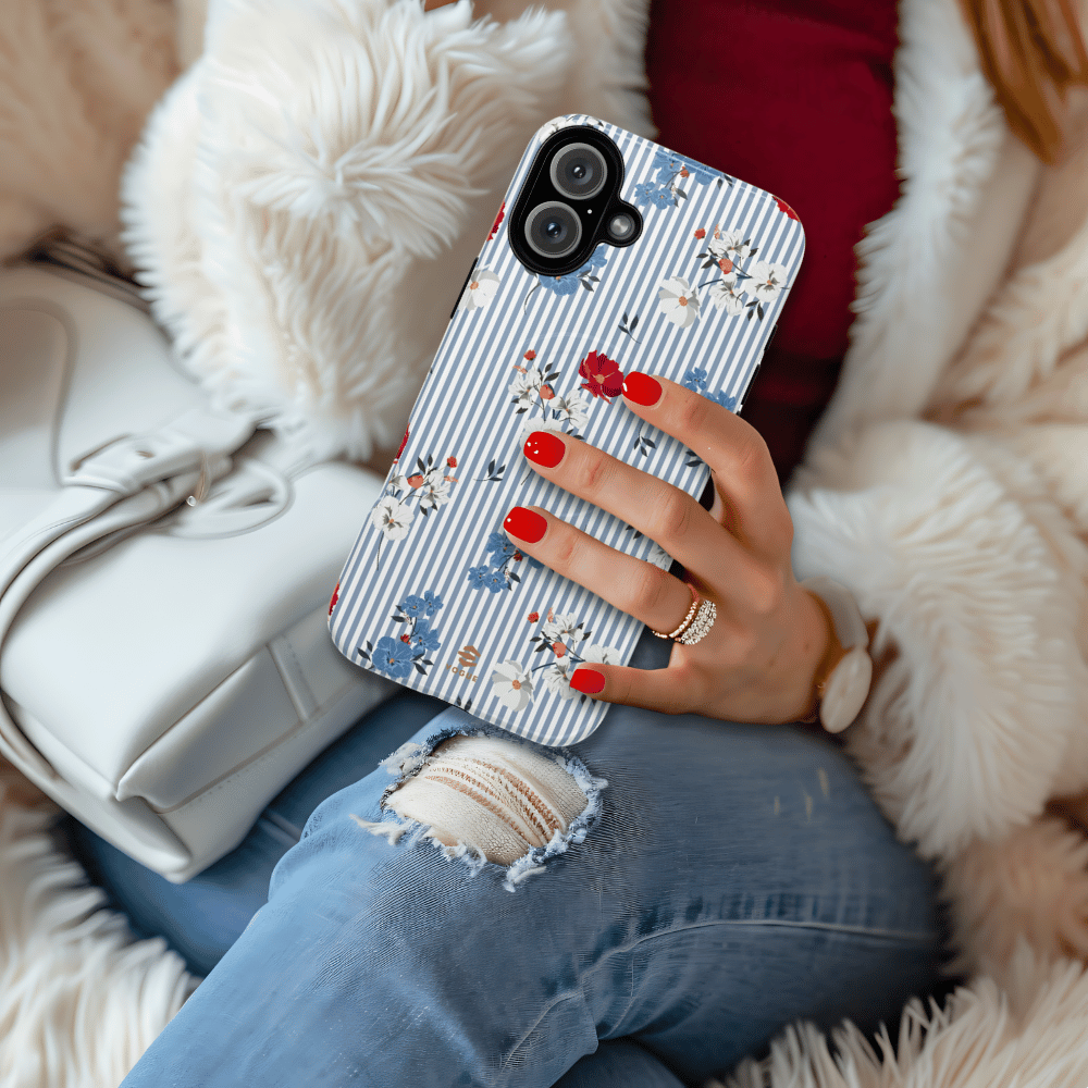 Denim Bouquet MagSafe iPhone Case