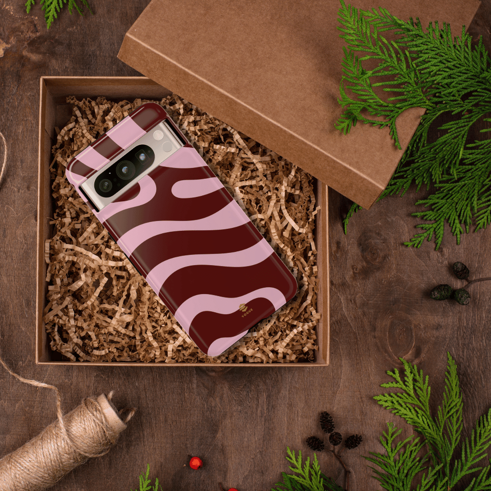 Maroon Ripple Google Pixel Case