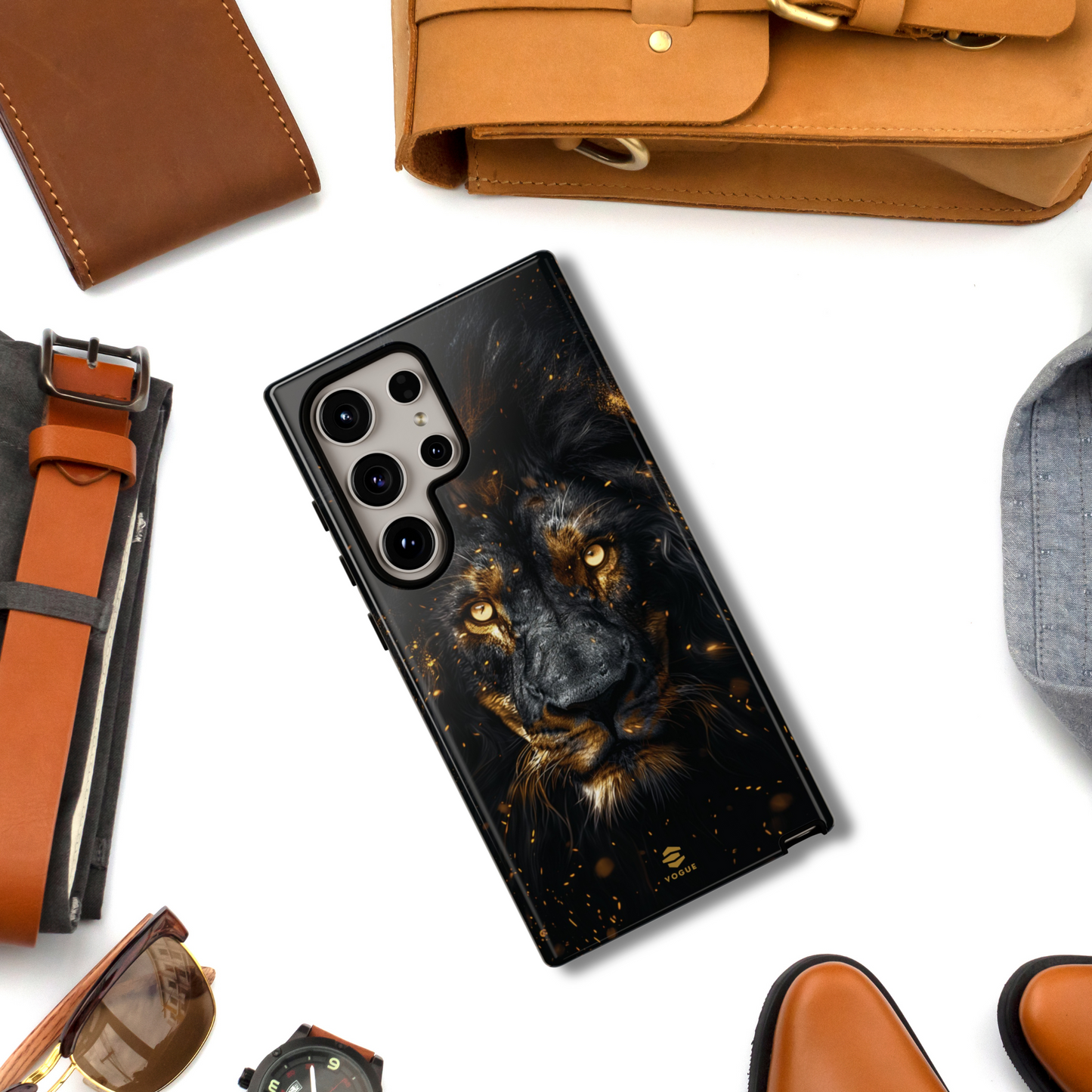 Samsung-Hülle mit Motiv „Schwarzer Löwe“
