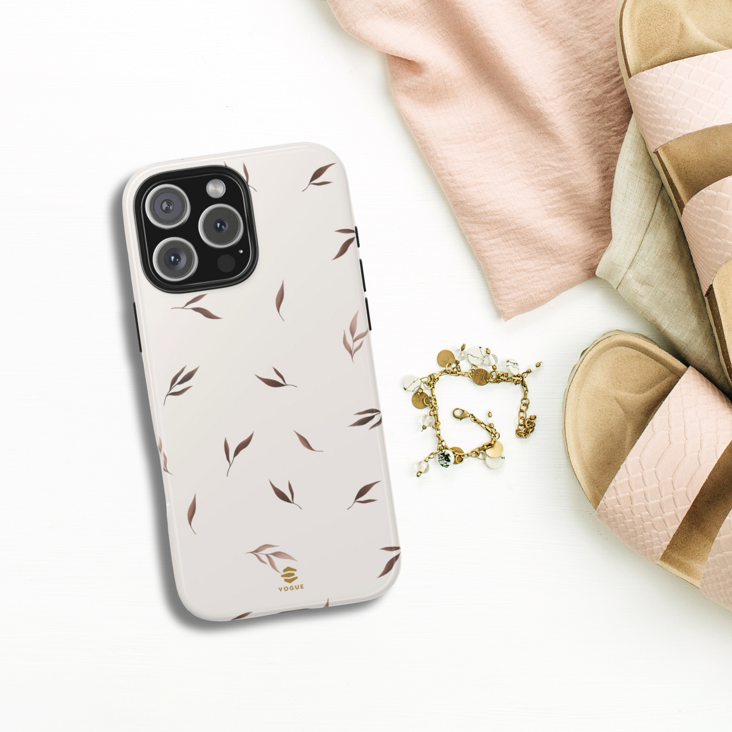 Beige Serenity iPhone Tough Case