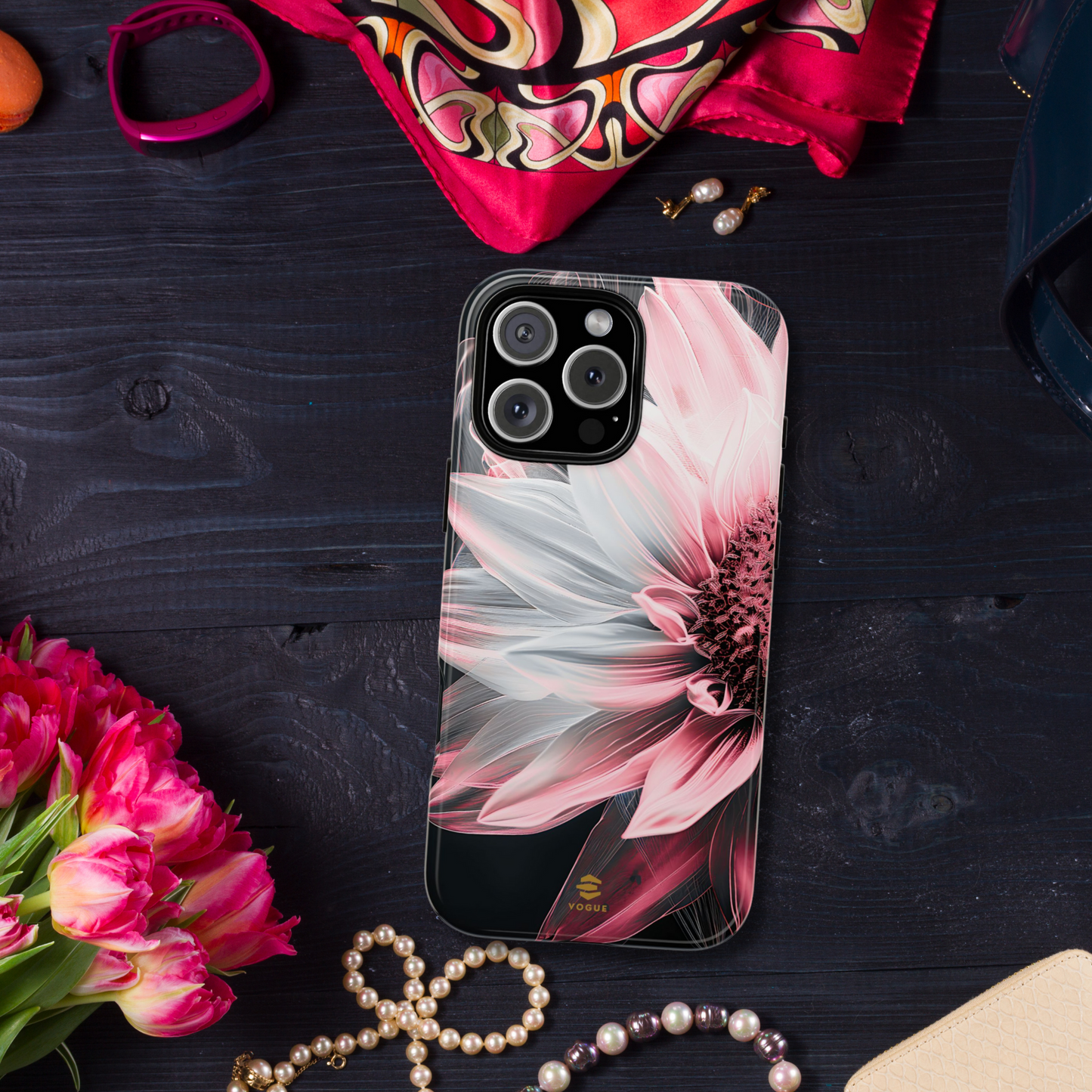 Pink Sunflower iPhone Tough Case