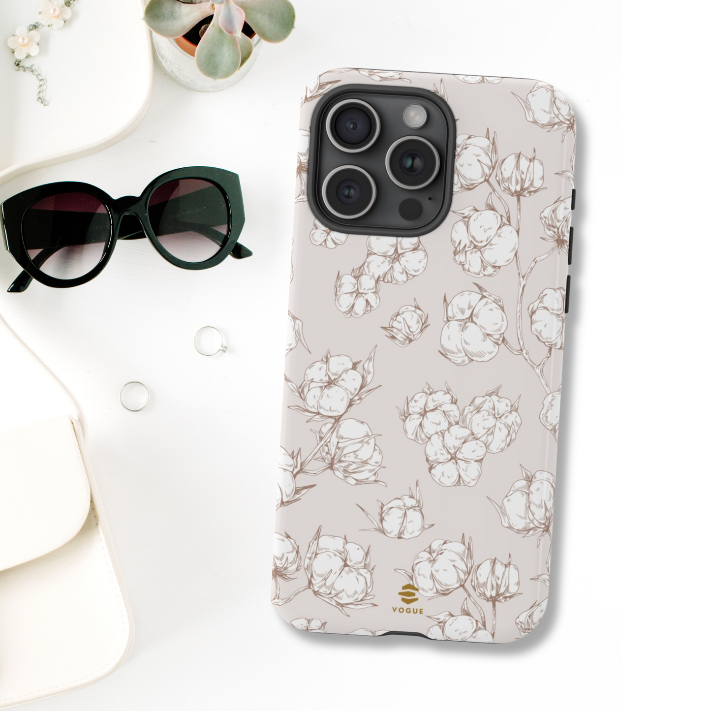 Funda para iPhone con diseño de campo de algodón