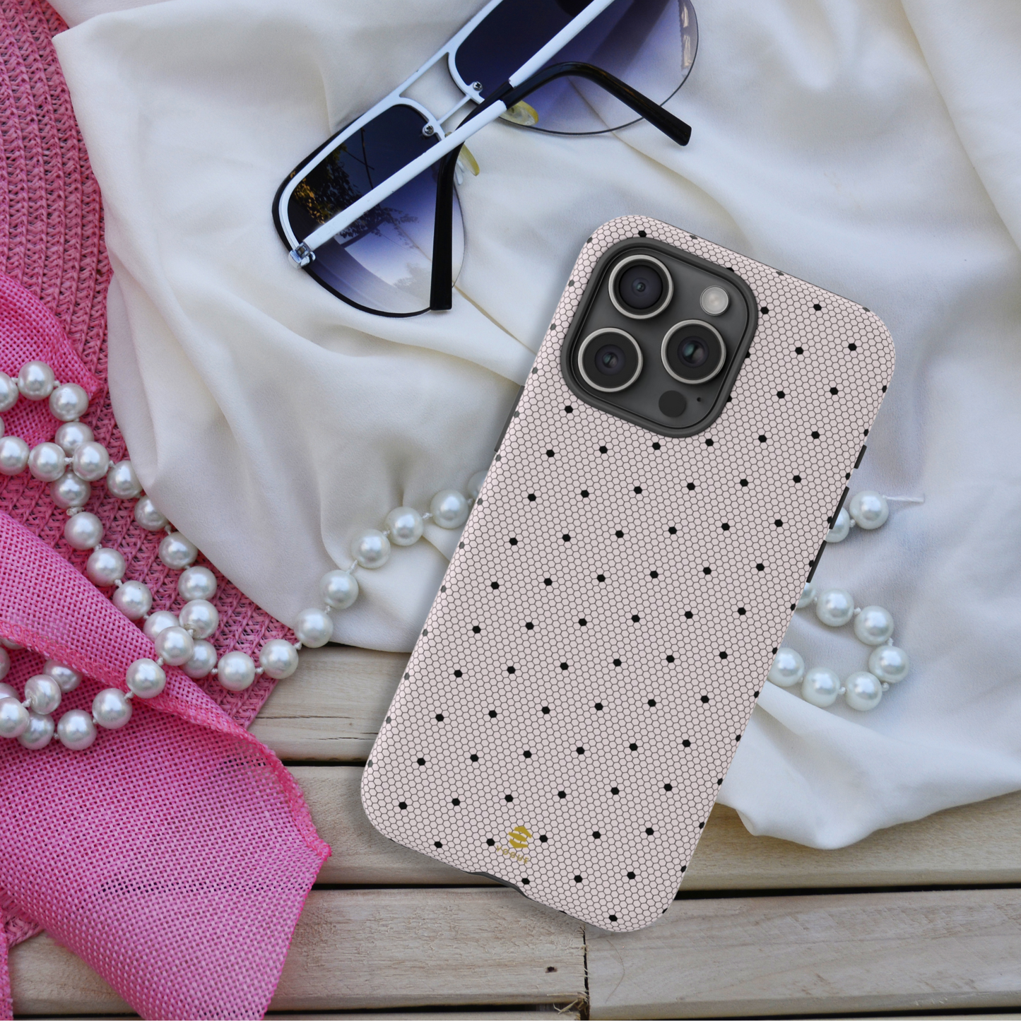 Blush Lace Allure iPhone Tough Case