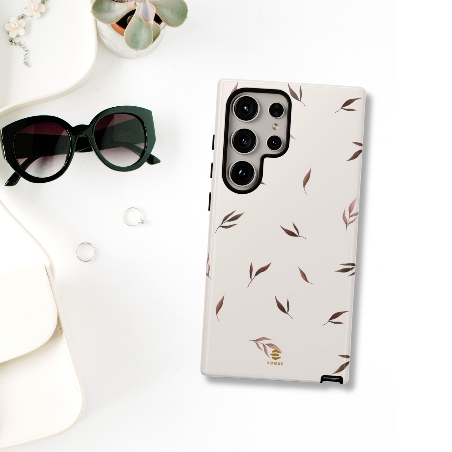 Funda para teléfono Samsung Serenity en color beige