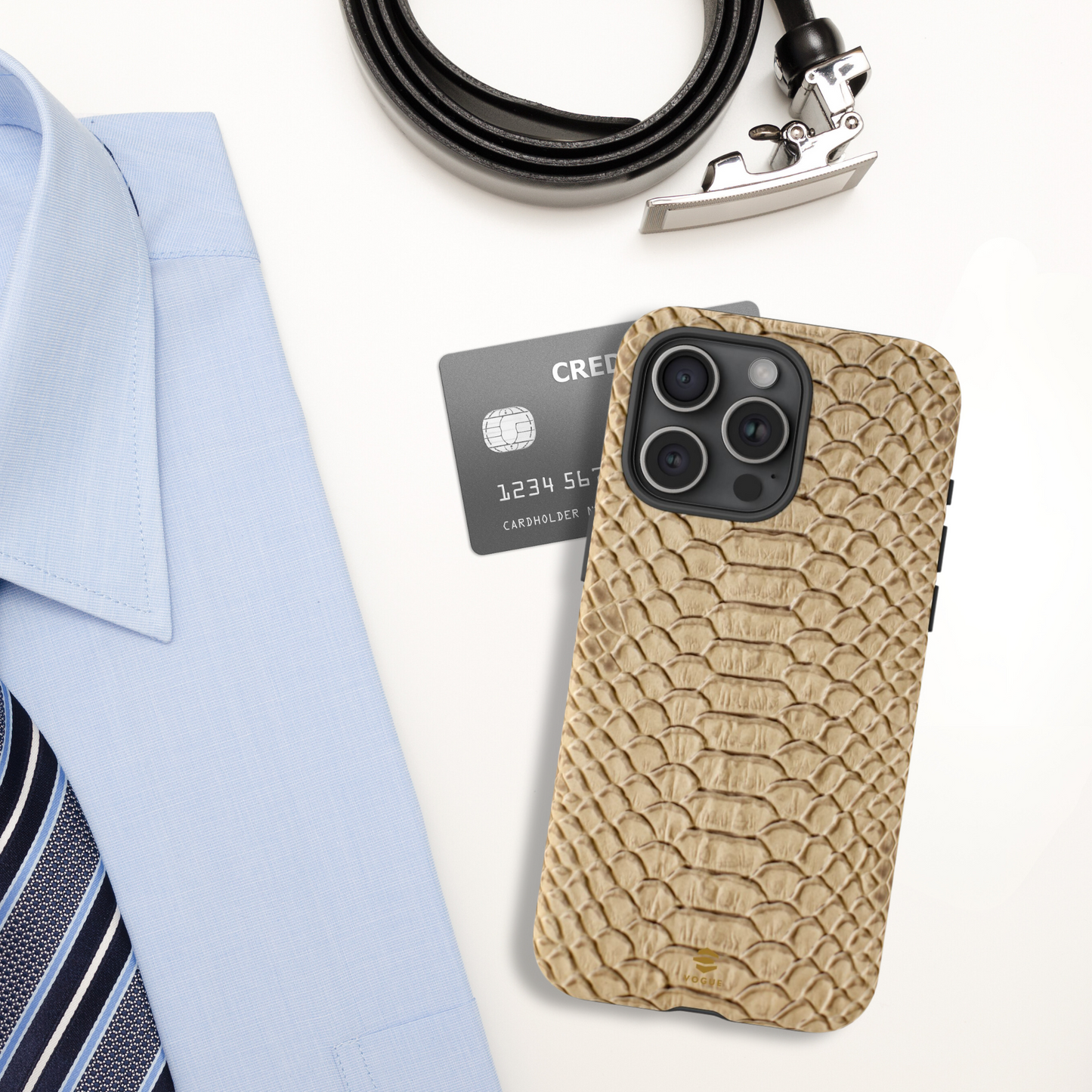 Funda para iPhone con diseño de piel de serpiente