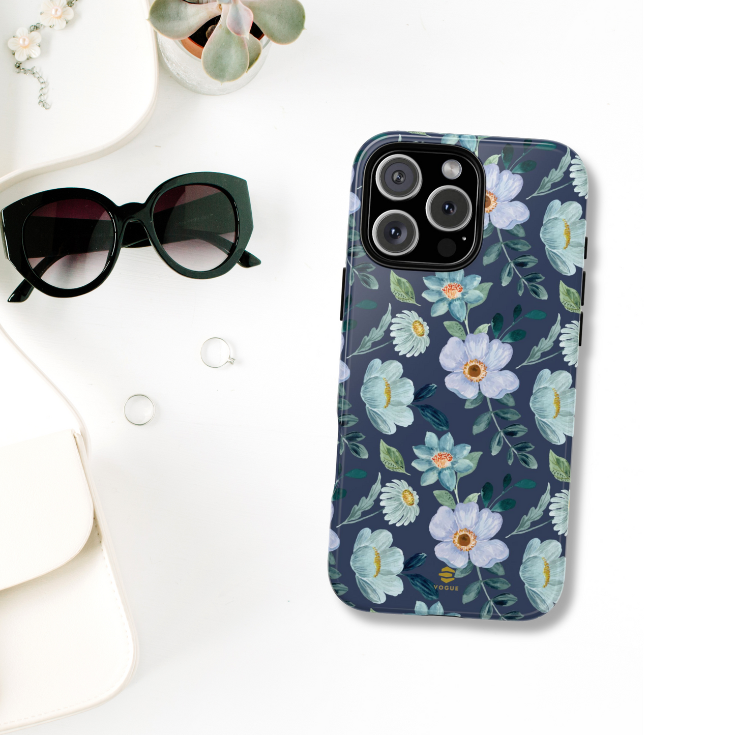 Funda para iPhone con diseño de flor de medianoche