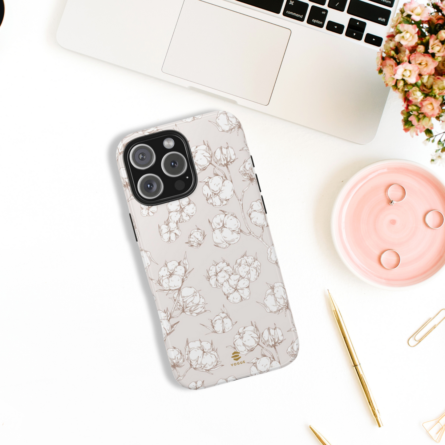 Funda para iPhone con diseño de campo de algodón