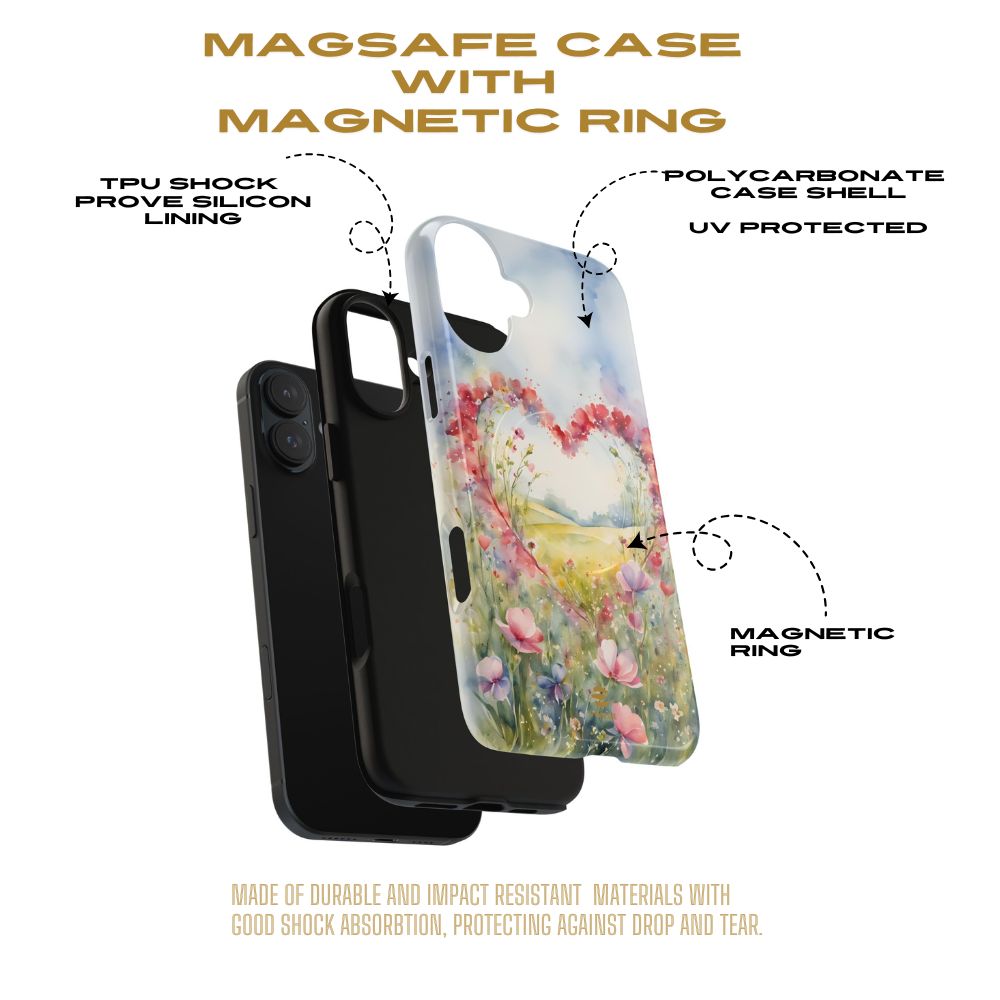 Flower Heart Magsafe Phone Case