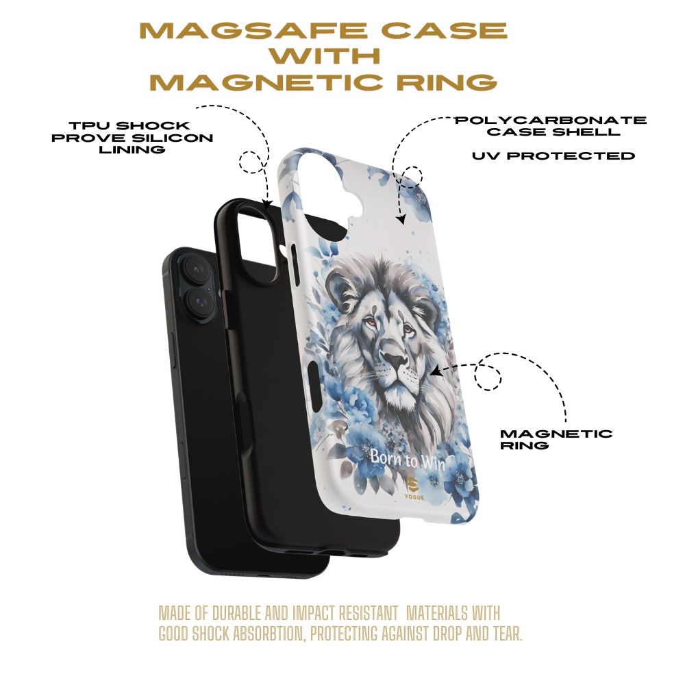 Lion Born to Win MagSafe Phone Case