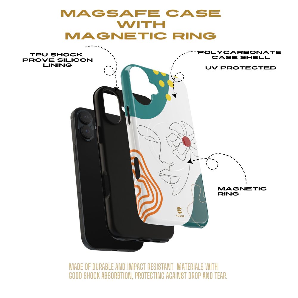 Women Face Line Art Magsafe Phone Case