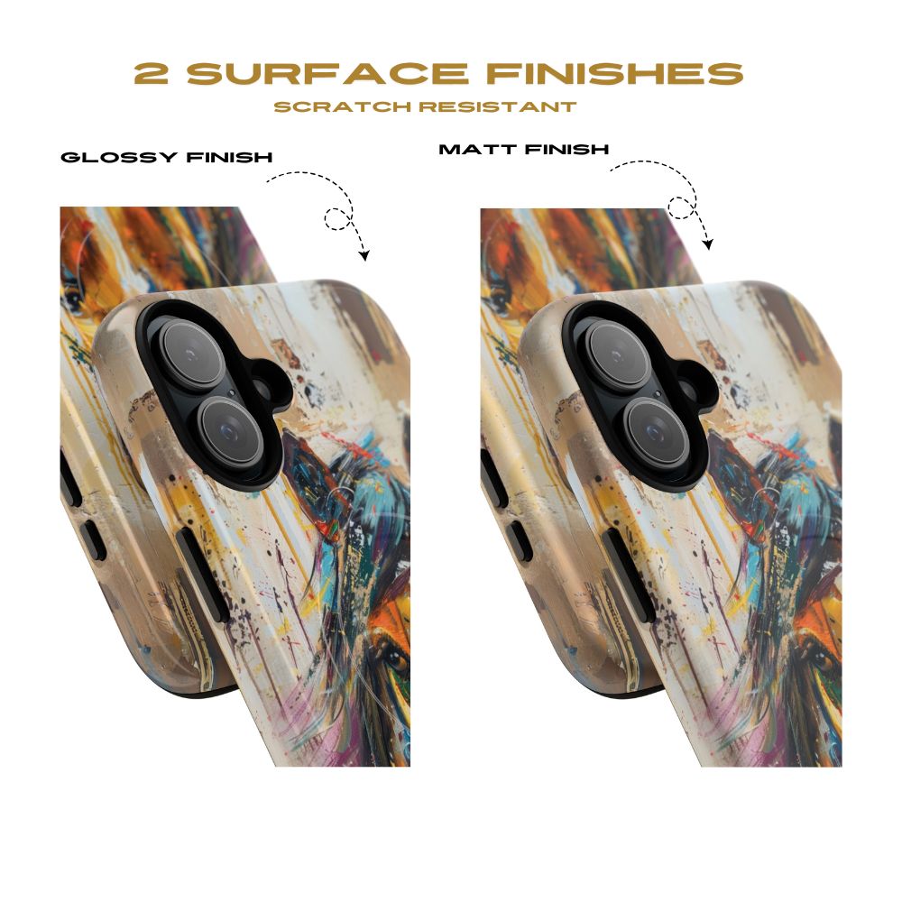Horse Art iPhone Magsafe Phone Case Brown