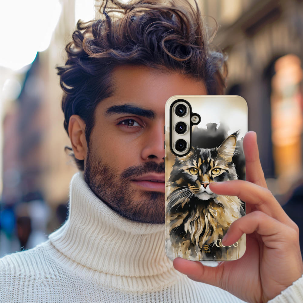 Custom Meow Cat Samsung Galaxy Tough Phone Case