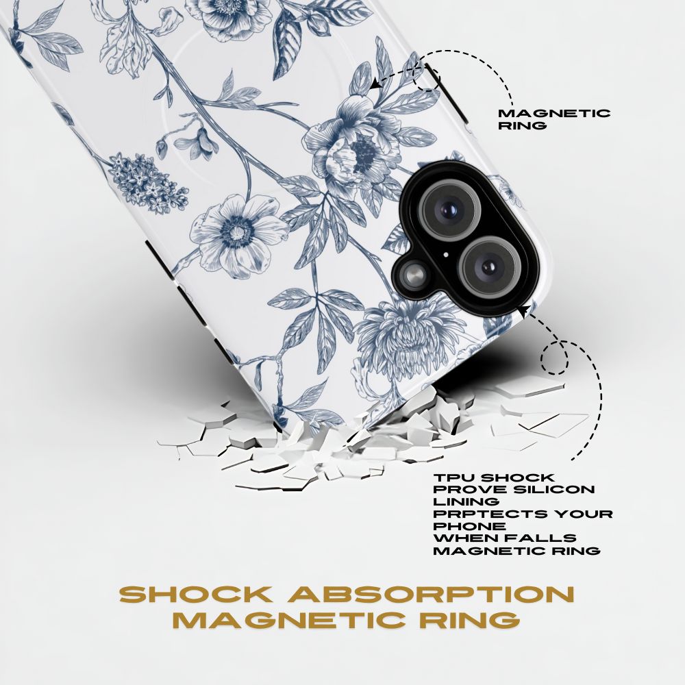 Floral Line Art Magsafe Phone Case