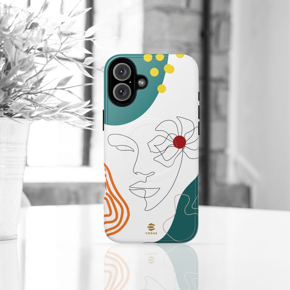 Women Face Line Art Magsafe Phone Case