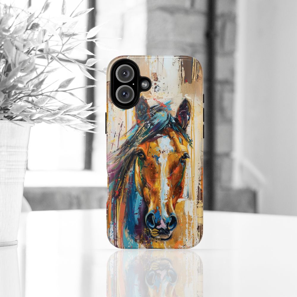 Horse Art iPhone Magsafe Phone Case Brown