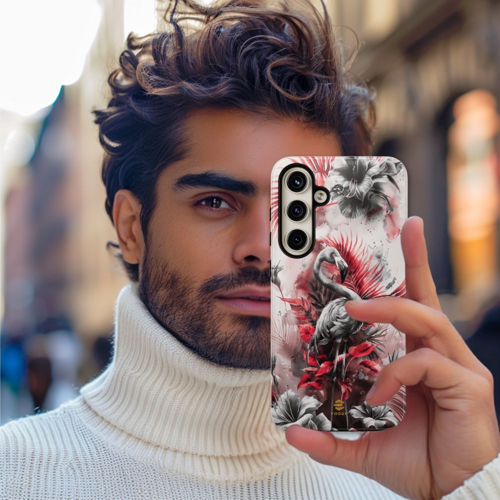 Flamingo Tropical Design Tough Phone Case Samsung