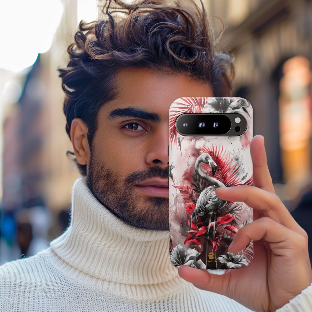 Flamingo Tropical Design Tough Phone Case Pixel