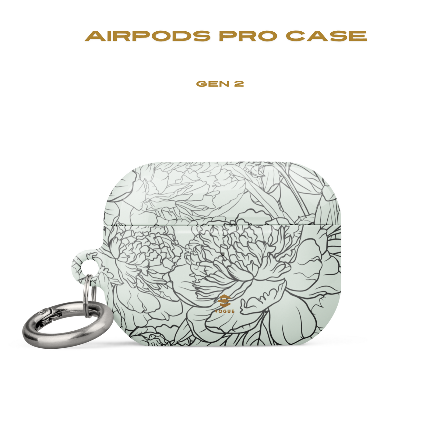 Estuches para AirPods con diseño de peonías y salvia