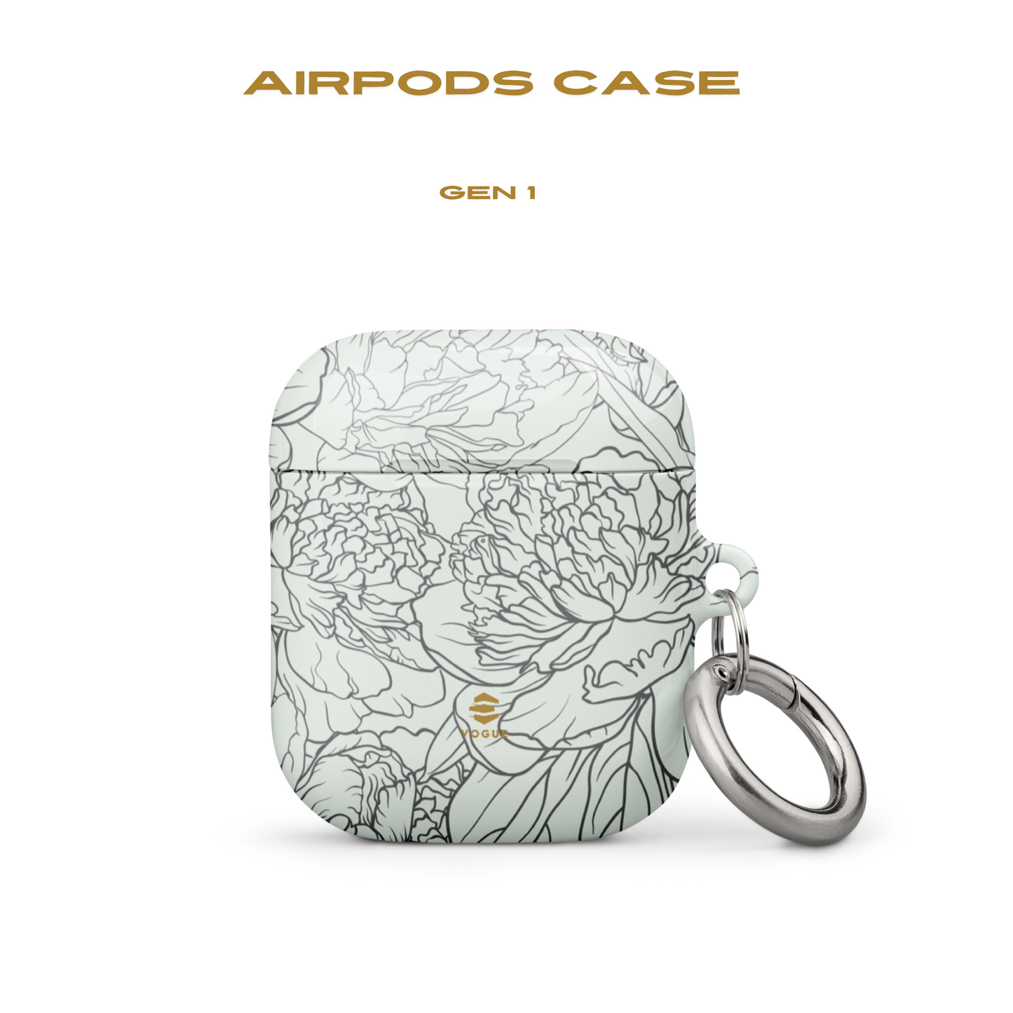 Estuches para AirPods con diseño de peonías y salvia