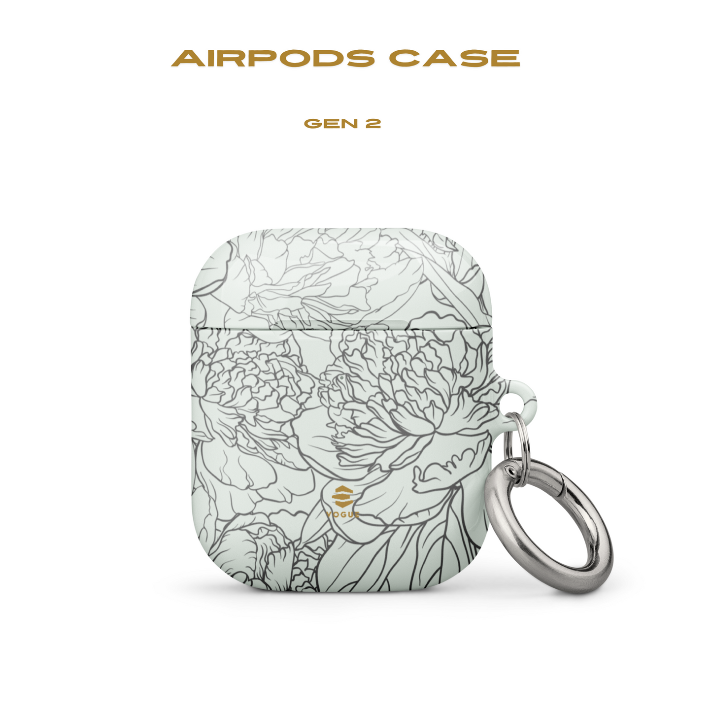 Estuches para AirPods con diseño de peonías y salvia