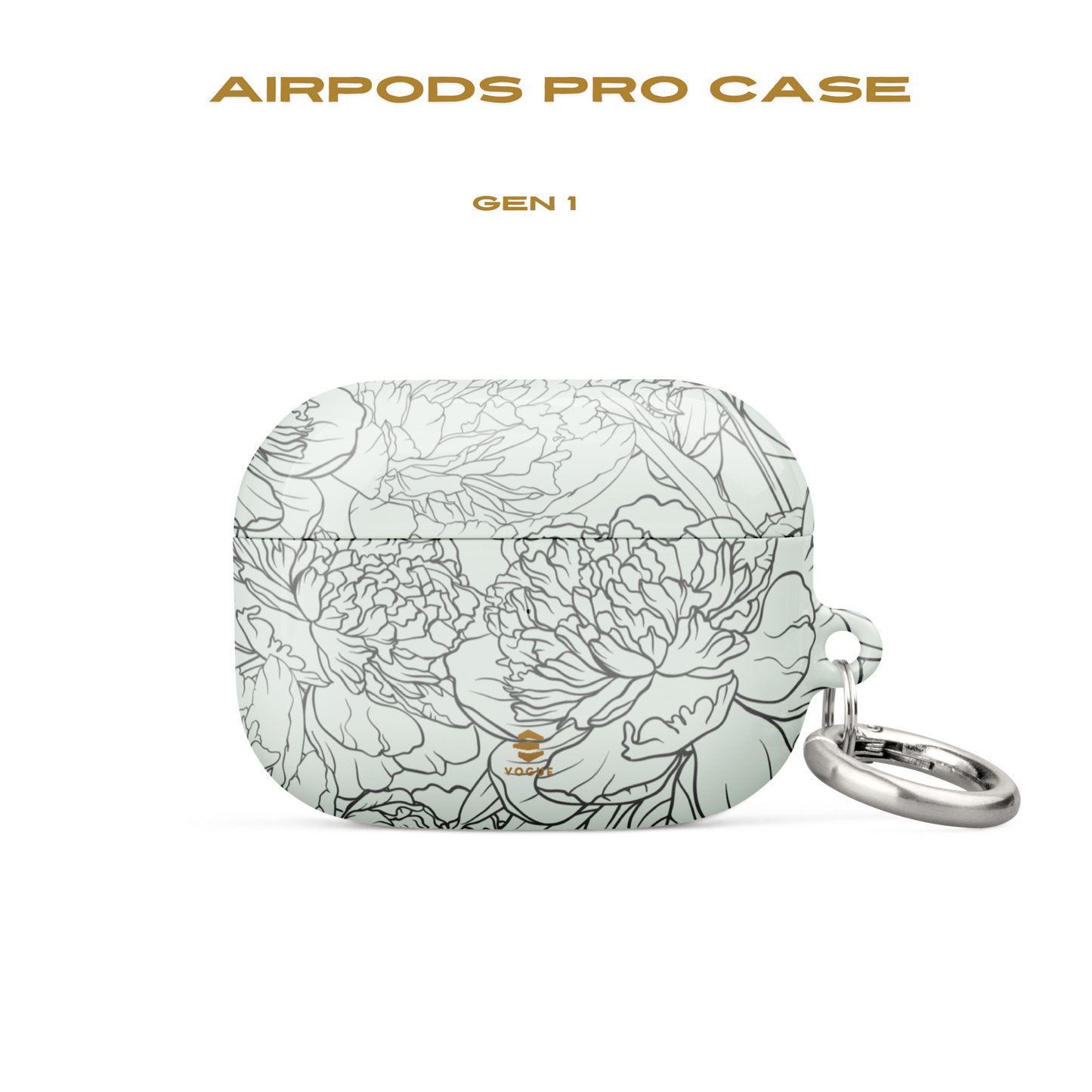 Estuches para AirPods con diseño de peonías y salvia