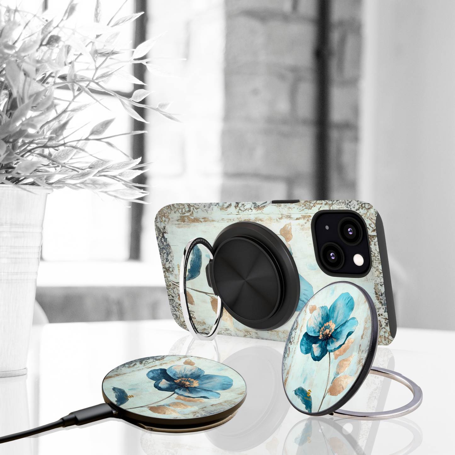 Vintage Flower Induction Charger