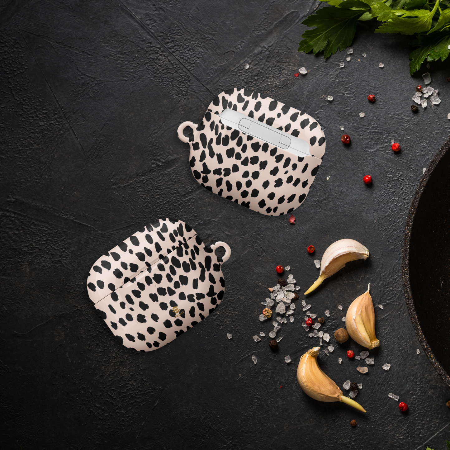 Beige Animal Print AirPod Cases
