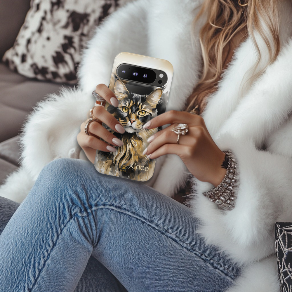 Custom Meow Cat Google Pixel Tough Phone Case