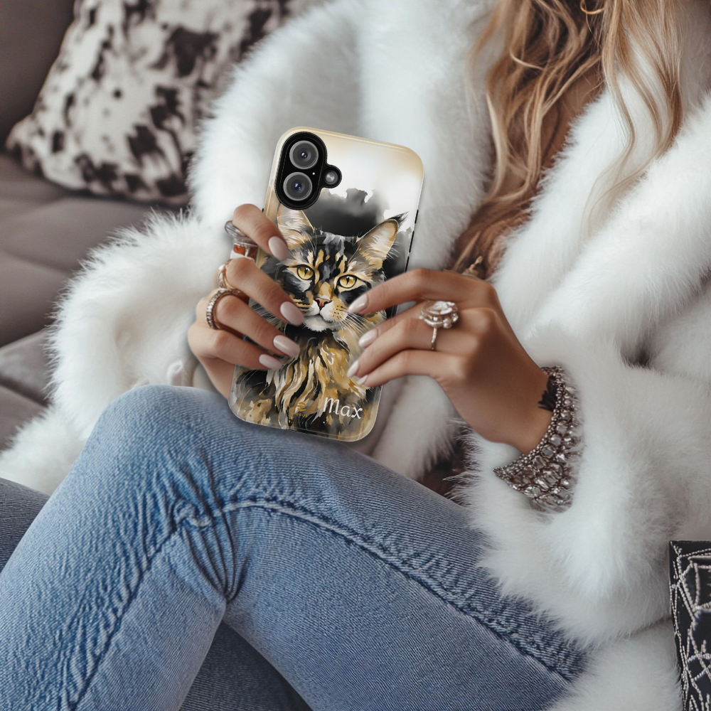 Custom Meow Cat MagSafe Phone Case
