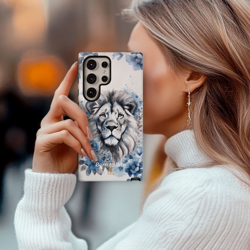 Lion Born to Win Samsung Galaxy Tough Phone Case