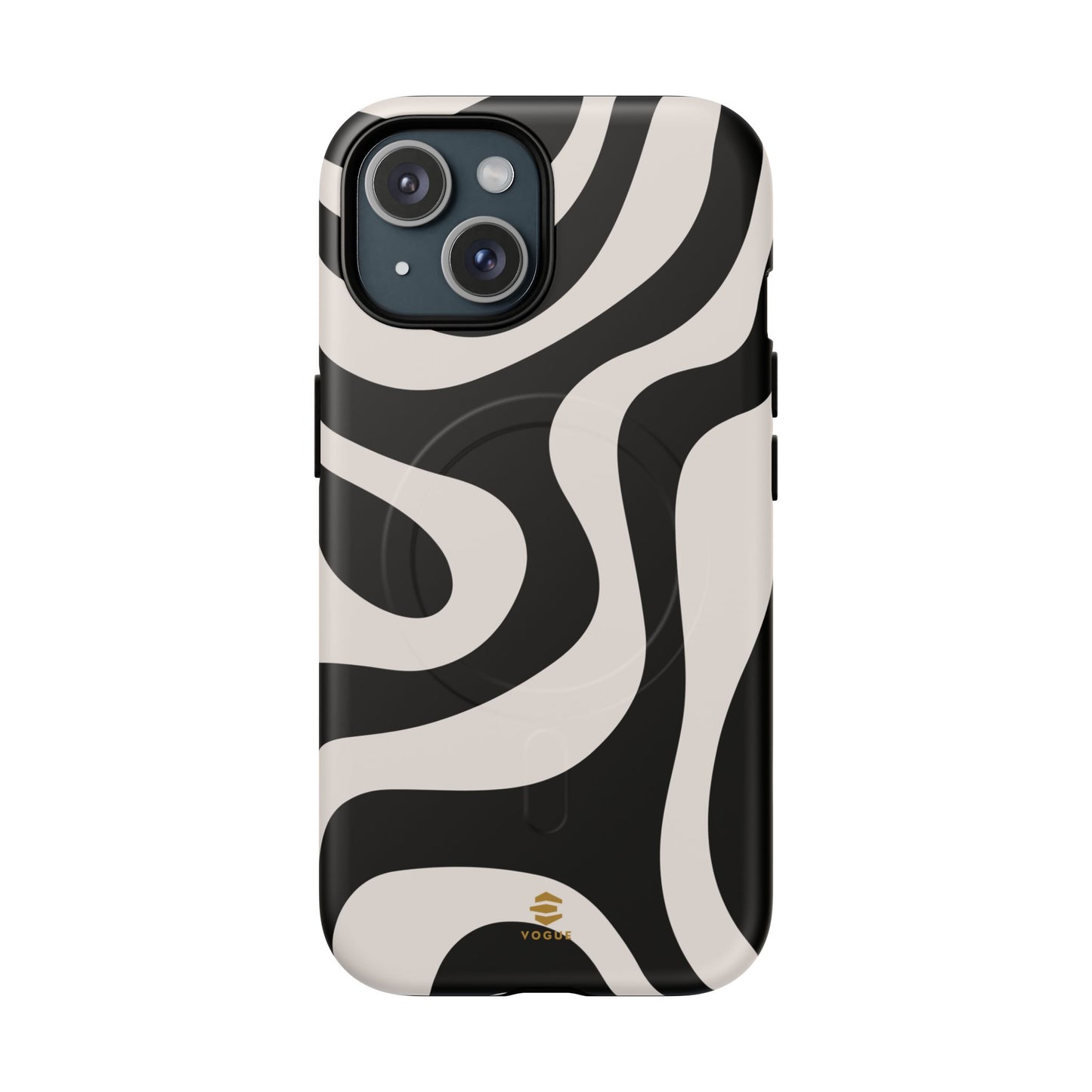 Black Swirl MagSafe iPhone Case